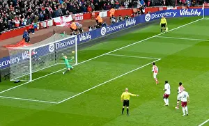 Arsenal V Aston Villa 2014-15 Prints: Santi Cazorla's Game-Changing Penalty: Arsenal's Victory over Aston Villa (2015)