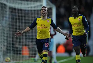 West Ham United V Arsenal 2014-15 Prints: Santi Cazorla's Goal: Arsenal's Victory at West Ham United (2014-15)