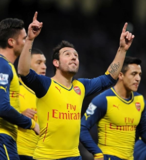 Manchester City V Arsenal 2014-15 Prints: Santi Cazorla's Goal: Manchester City vs. Arsenal, Premier League 2014-15