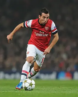 Arsenal V Schalke 04 2012-13 Prints: Santi Cazorla's Masterclass: Arsenal's Dominating Midfield Performance Against Schalke 04