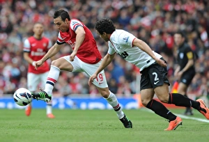 Arsenal V Manchester United 2012-13 Prints: Santi Cazorla's Masterful Maneuver