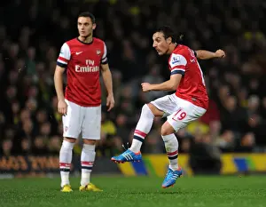 Norwich City V Arsenal 2012-13 Prints: Santi Cazorla's Radiant Performance: Arsenal's Dominance over Norwich City (2012-13)