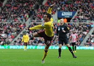 Sunderland V Arsenal 2012-13 Prints: Santi Cazorla's Stunner: Arsenal's Game-Changing Goal in Premier League Victory Over Sunderland (2012-13)