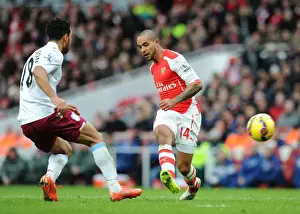 Arsenal V Aston Villa 2014-15 Prints: Santi Cazorla's Stunner: Arsenal's Triumphant 3-0 Over Aston Villa, February 2015