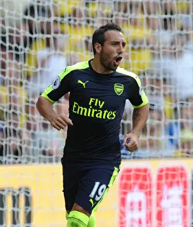 Watford V Arsenal 2016-17 Prints: Santi Cazorla's Stunner: Arsenal's Winning Goal vs. Watford (2016-17)