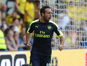 Watford V Arsenal 2016-17 Prints: Santi Cazorla's Stunner: Arsenal's Winning Goal at Watford (2016-17)