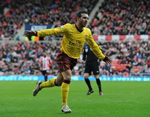 Sunderland V Arsenal 2012-13 Prints: Santi Cazorla's Thrilling Goal: Arsenal's Triumph over Sunderland (2012-13)