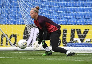 Brighton And Hove Albion Women V Arsenal Women 2018-19 Prints: Sari van Veenendaal: Arsenal Women's Goalkeeper in Focus at Brighton & Hove Albion (FA WSL)