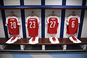 Real Madrid Legends V Arsenal Legends 2018-19 Prints: Behind the Scenes: Arsenal FC Changing Room before the Real Madrid Legends Match (2018-19)