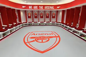 Arsenal V AS Monaco 2023-24 Prints: Behind the Scenes: Arsenal FC Dressing Room before Arsenal v AS Monaco (2023-24 Emirates Cup)