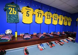 Portsmouth V Arsenal FA Cup 5th Rd 2020 Prints: Behind the Scenes: Arsenal's FA Cup Preparation in the Changing Room before Portsmouth Clash