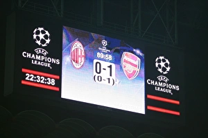 The scoreboard at the end of the match