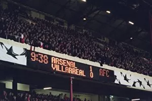 Arsenal v Villarreal 2005-6 Gallery: The scoreboard at the end of the match. One nil to Arsenal