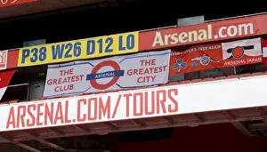 Arsenal V Norwich City 2019-20 Prints: Sea of Arsenal Flags: Arsenal Supporters Unite at Emirates Stadium during Arsenal vs Norwich City