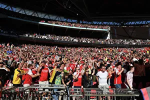 Arsenal V Manchester City - Community Shield 2023-24 Prints: A Sea of Passion: Arsenal Fans at the FA Community Shield (Manchester City vs)