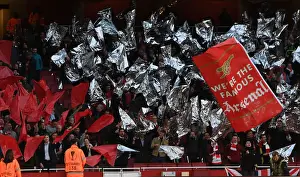 Arsenal V Atletico Madrid 2017-18 Prints: Sea of Red and Silver: Arsenal Fans United Before Europa League Semi-Final vs Atletico Madrid