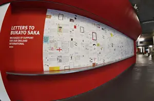 Sea of Support: Arsenal Fans Rally Behind Bukayo Saka Ahead of Arsenal vs. Watford Match
