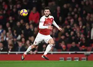 Arsenal V Huddersfield Town - 2018-19 Prints: Sead Kolasinac: In Action for Arsenal Against Huddersfield Town (2018-19)