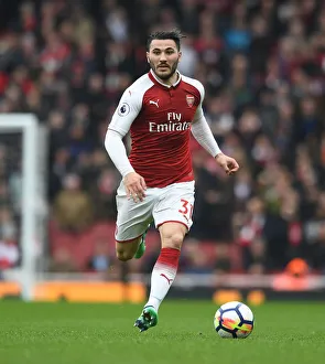 Arsenal V Southampton 2017-18 Prints: Sead Kolasinac: In Action for Arsenal Against Southampton, Premier League 2017-18
