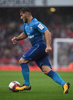 Arsenal V Benfica - Emirates Cup 2017-18 Prints: Sead Kolasinac in Action: Arsenal vs. SL Benfica, Emirates Cup 2017-18