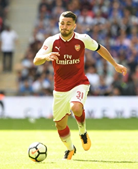 Arsenal V Chelsea - FA Community Shield 2017-18 Prints: Sead Kolasinac in Action: Arsenal vs. Chelsea - FA Community Shield 2017-18