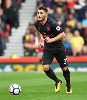 Stoke City V Arsenal 2017-18 Prints: Sead Kolasinac in Action: Arsenal vs. Stoke City, Premier League 2017-18