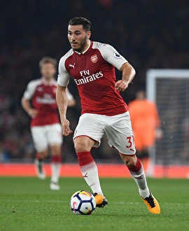 Arsenal V West Bromwich Albion 2017-18 Prints: Sead Kolasinac in Action: Arsenal vs. West Bromwich Albion, Premier League 2017-18