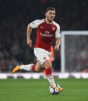 Arsenal V West Bromwich Albion 2017-18 Prints: Sead Kolasinac in Action: Arsenal vs. West Bromwich Albion, Premier League 2017-18