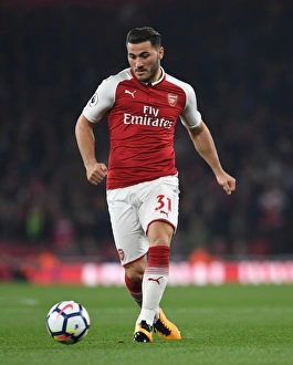 Arsenal V West Bromwich Albion 2017-18 Prints: Sead Kolasinac in Action: Arsenal vs. West Bromwich Albion, Premier League 2017-18