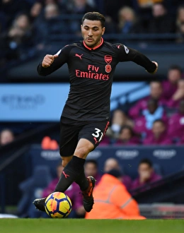 Manchester City V Arsenal 2017-18 Prints: Sead Kolasinac in Action: Arsenal vs. Manchester City, Premier League 2017-18