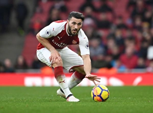 Arsenal V Watford 2017-18 Prints: Sead Kolasinac in Action: Arsenal vs. Watford, Premier League 2017-18