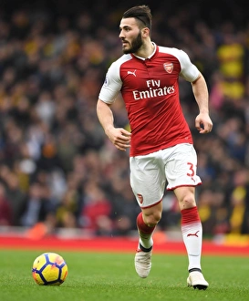 Arsenal V Watford 2017-18 Prints: Sead Kolasinac in Action: Arsenal vs. Watford, Premier League 2017-18