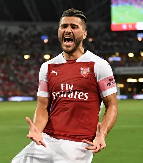 Arsenal V Atletico Madrid 2018-19 Prints: Sead Kolasinac in Action: Arsenal vs. Atletico Madrid, International Champions Cup 2018