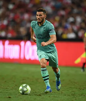 Arsenal V PSG Pre Season Friendly 2018-19 Prints: Sead Kolasinac in Action: Arsenal vs