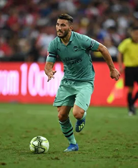 Arsenal V PSG Pre Season Friendly 2018-19 Prints: Sead Kolasinac in Action: Arsenal vs