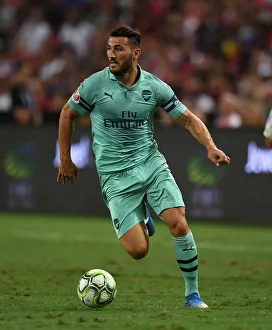 Arsenal V PSG Pre Season Friendly 2018-19 Prints: Sead Kolasinac in Action: Arsenal vs