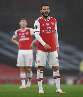 Arsenal V Leicester City 2019-20 Prints: Sead Kolasinac in Action: Arsenal vs. Leicester City, Premier League 2019-2020