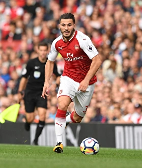 Sead Kolasinac in Action: Arsenal vs AFC Bournemouth, Premier League 2017-18