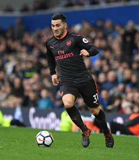 Sead Kolasinac in Action: Arsenal vs Everton, Premier League 2017-18