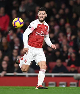 Arsenal v Huddersfield Town - 2018-19 Collection: Sead Kolasinac in Action: Arsenal vs Huddersfield Town, Premier League (2018-19)