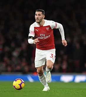 Arsenal V Liverpool 2018-19 Prints: Sead Kolasinac in Action: Arsenal vs Liverpool, Premier League 2018-19