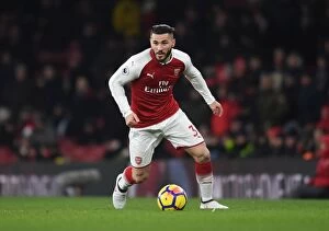 Arsenal v Manchester City 2017-18 Collection: Sead Kolasinac in Action: Arsenal vs Manchester City, Premier League 2017-18