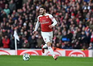 Arsenal V Manchester United 2018-19 Prints: Sead Kolasinac in Action: Arsenal vs Manchester United, Premier League 2018-19