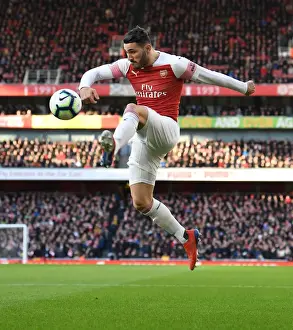 Arsenal V Manchester United 2018-19 Prints: Sead Kolasinac in Action: Arsenal vs Manchester United, Premier League 2018-19