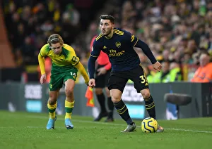 Norwich City V Arsenal 2019-20 Prints: Sead Kolasinac in Action: Arsenal vs Norwich City, Premier League 2019-20