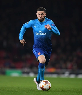 Arsenal V Östersunds FK 2017-18 Prints: Sead Kolasinac in Action: Arsenal vs Östersunds FK, UEFA Europa League 2017-18