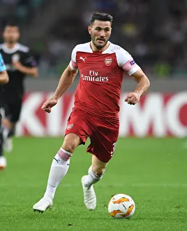 Qarabag V Arsenal 2018-19 Prints: Sead Kolasinac in Action: Arsenal vs Qarabag, UEFA Europa League 2018-19