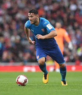 Arsenal V Benfica - Emirates Cup 2017-18 Prints: Sead Kolasinac in Action: Arsenal vs SL Benfica, Emirates Cup 2017-18