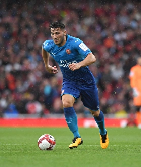 Arsenal V Benfica - Emirates Cup 2017-18 Prints: Sead Kolasinac in Action: Arsenal vs SL Benfica, Emirates Cup 2017-18