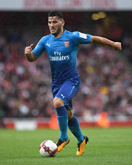 Arsenal V Benfica - Emirates Cup 2017-18 Prints: Sead Kolasinac in Action: Arsenal vs SL Benfica, Emirates Cup 2017-18